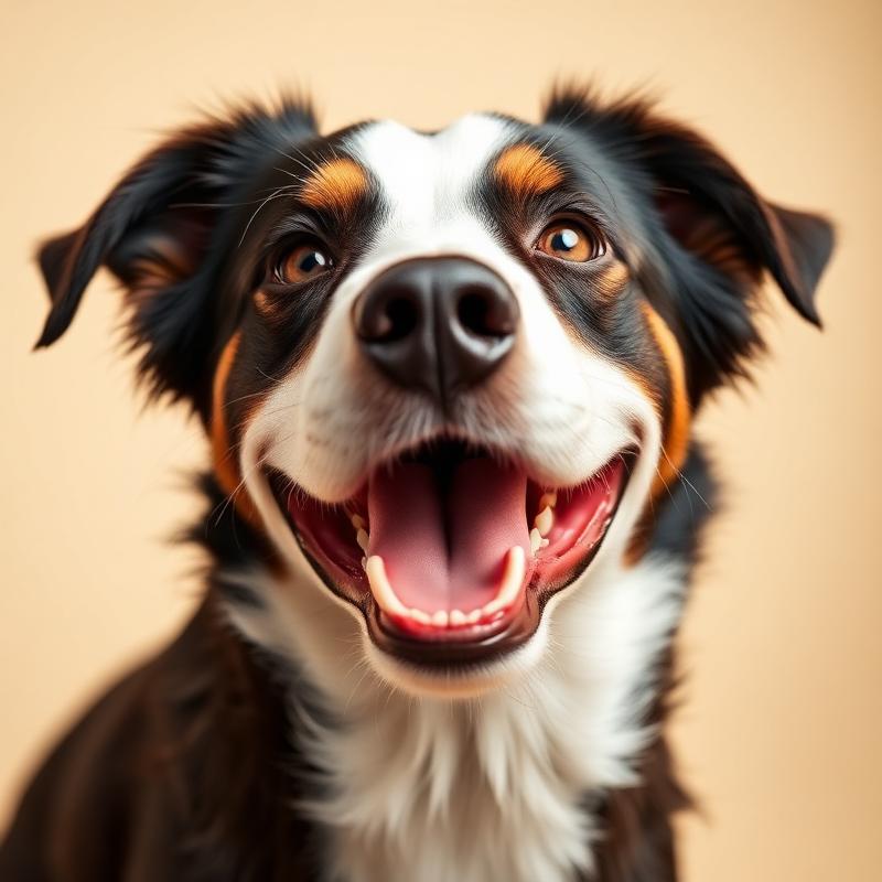 A smiling border collie with bright eyes